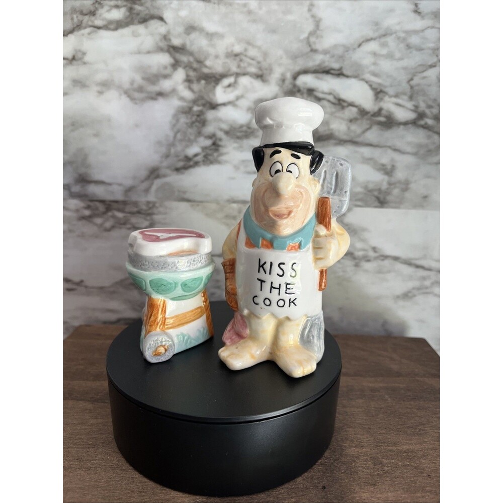 Vintage 1990s Hanna-Barbera Fred Flintstone salt and pepper shakers